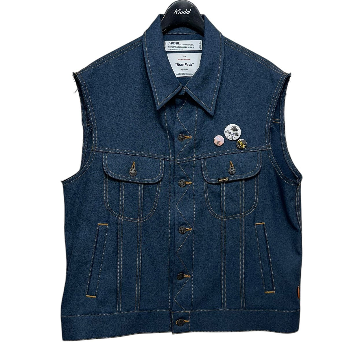 dairiku グレー ベスト DAIRIKU ダイリク 22ss A.J. knit vest ニットベスト