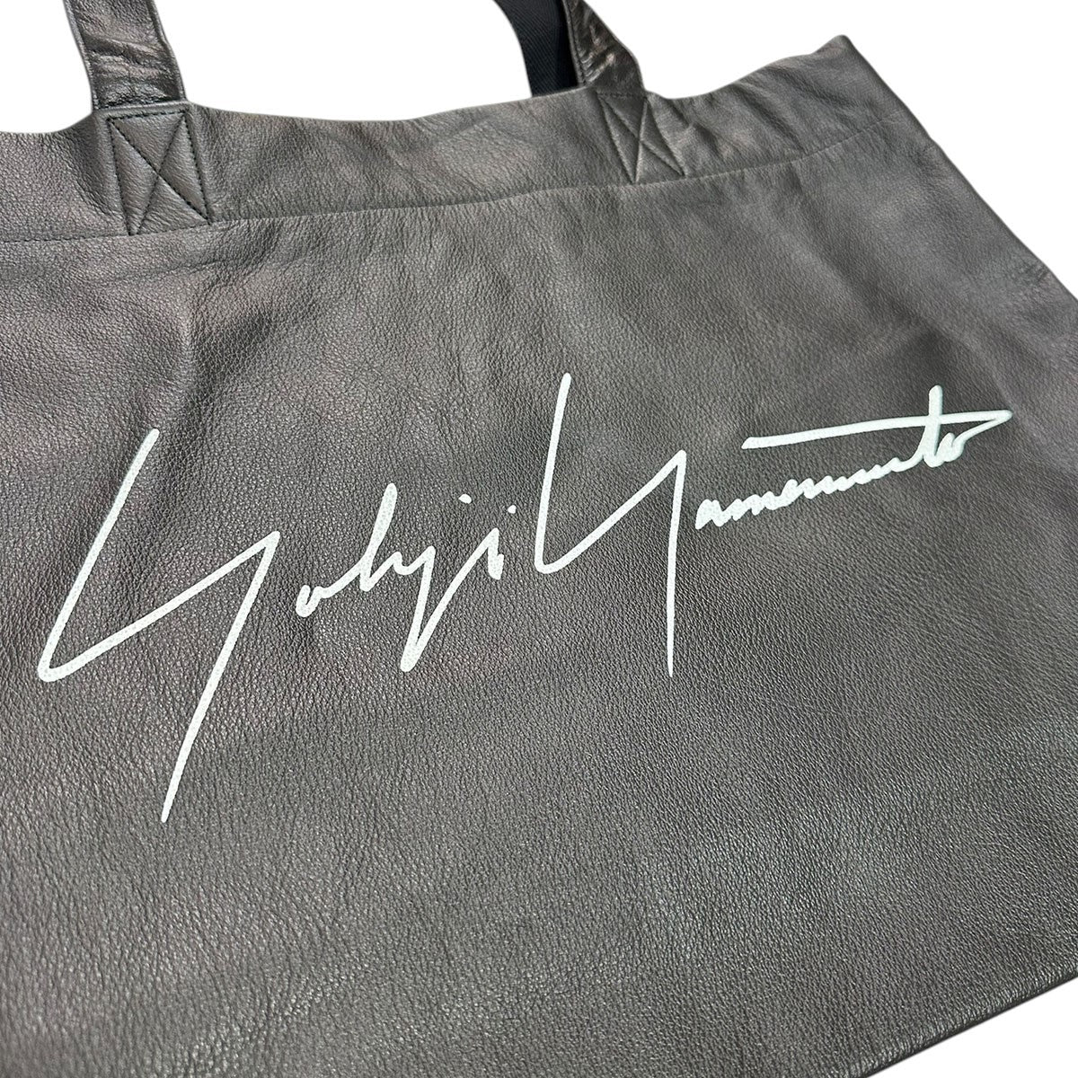 YOHJI YAMAMOTO シグネチャーロゴレザートートバッグ 古着・中古-3枚目のアイテム画像