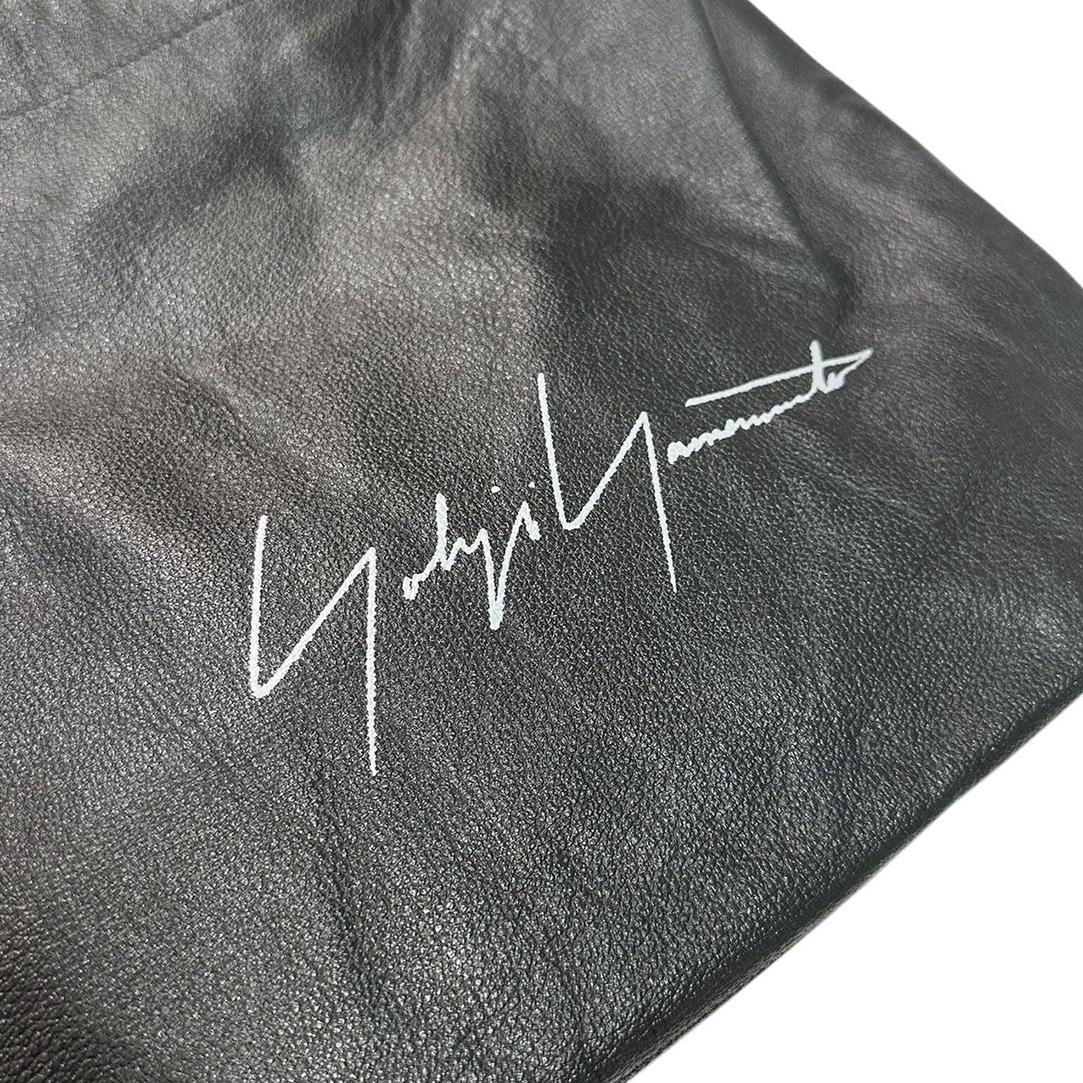 YOHJI YAMAMOTO シグネチャーロゴレザーショルダーバッグ 古着・中古-3枚目のアイテム画像