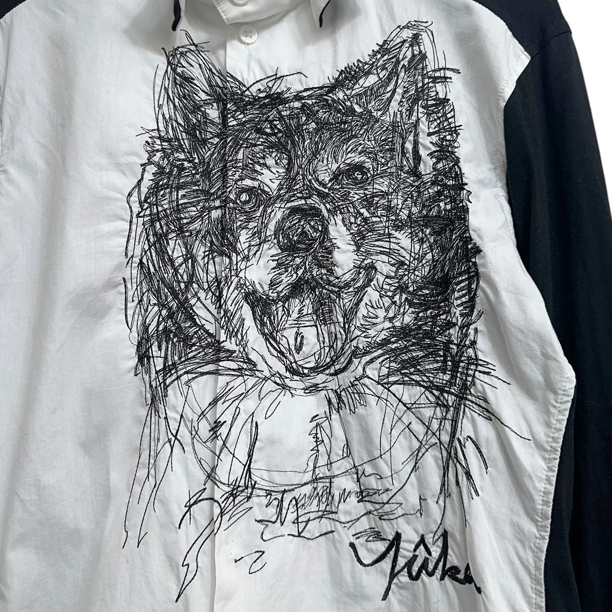 Yohji Yamamoto pour homme×朝倉優佳 愛犬デッサンシャツHC-B60