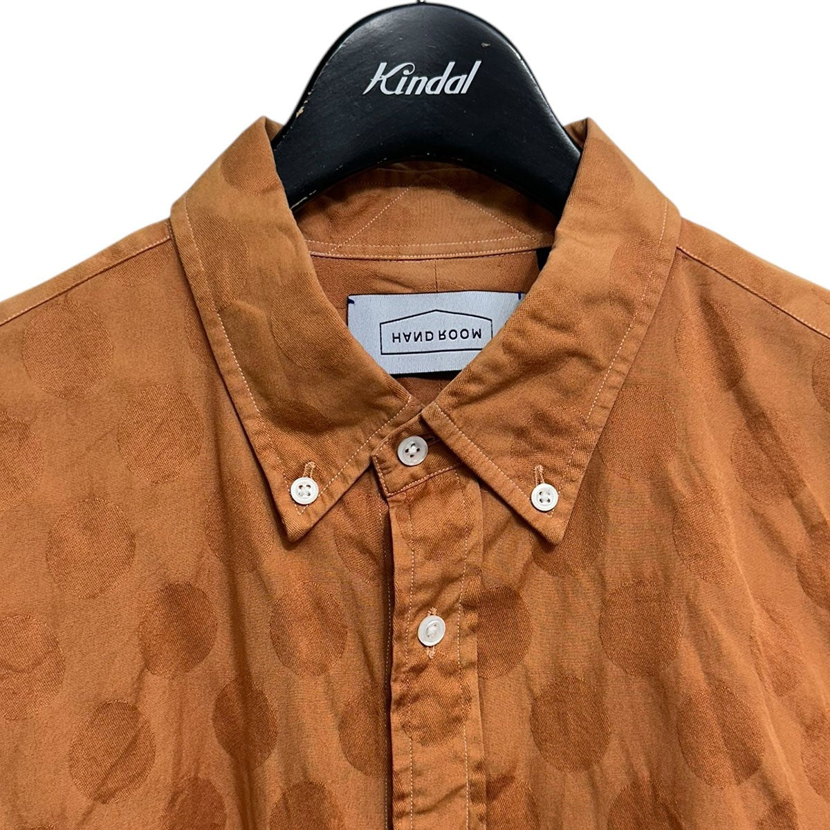 HANDROOM ボタンダウンドットシャツ 古着・中古-3枚目のアイテム画像