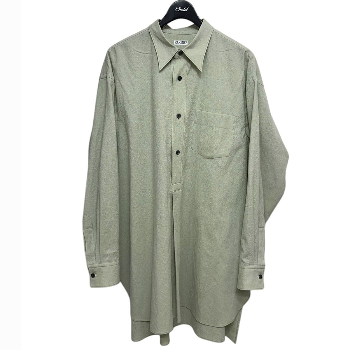 RAKINES Crepe pinhead Pullover long shirtプルオーバーシャツ07S22HN105S 古着・中古-1枚目のアイテム画像
