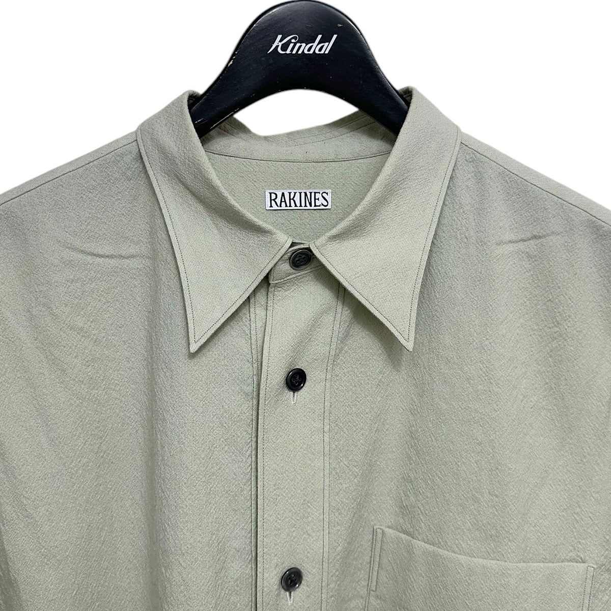 RAKINES Crepe pinhead Pullover long shirtプルオーバーシャツ07S22HN105S 古着・中古-3枚目のアイテム画像