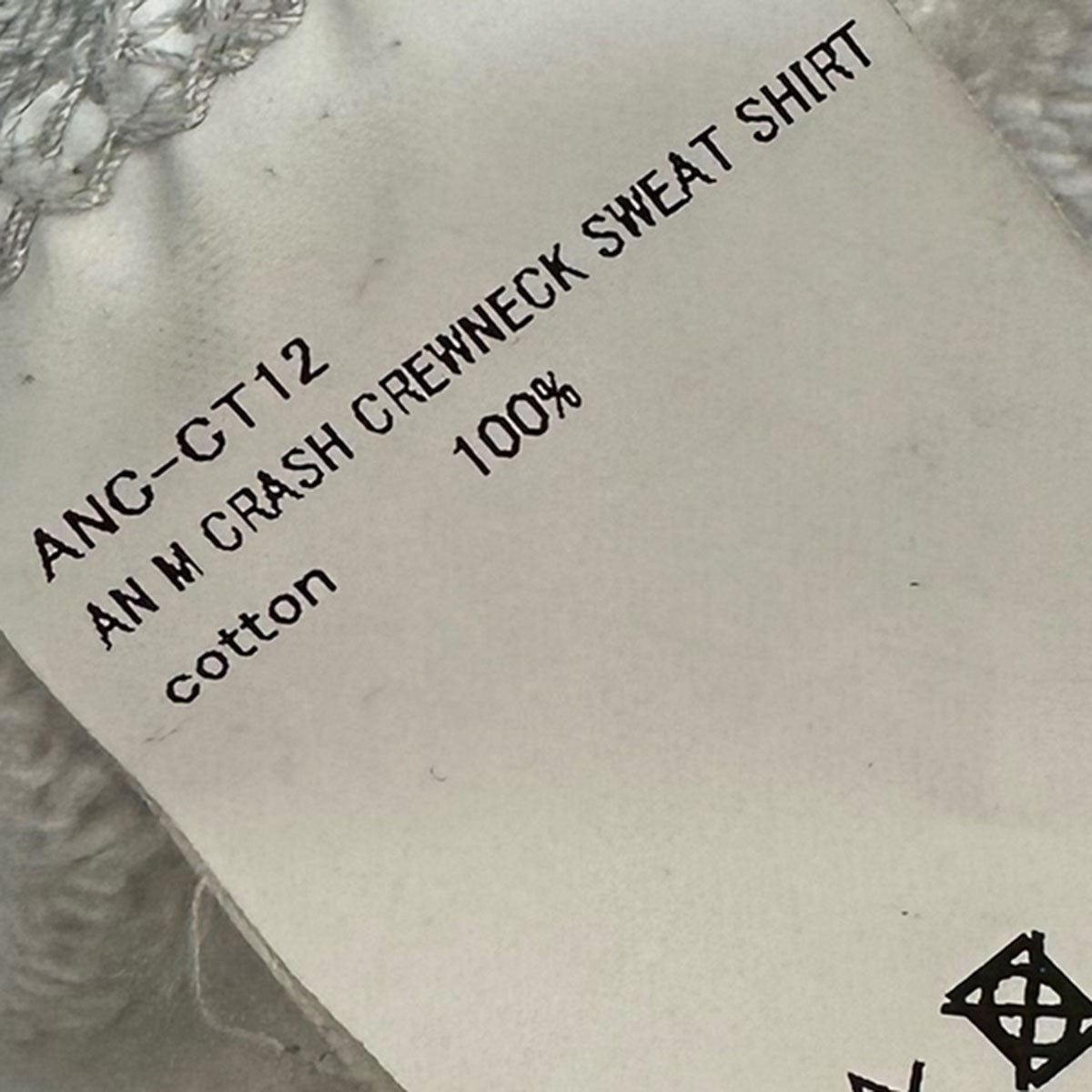ANCELLM(アンセルム) AN M CRASH CREWNECK SWEAT SHIRT