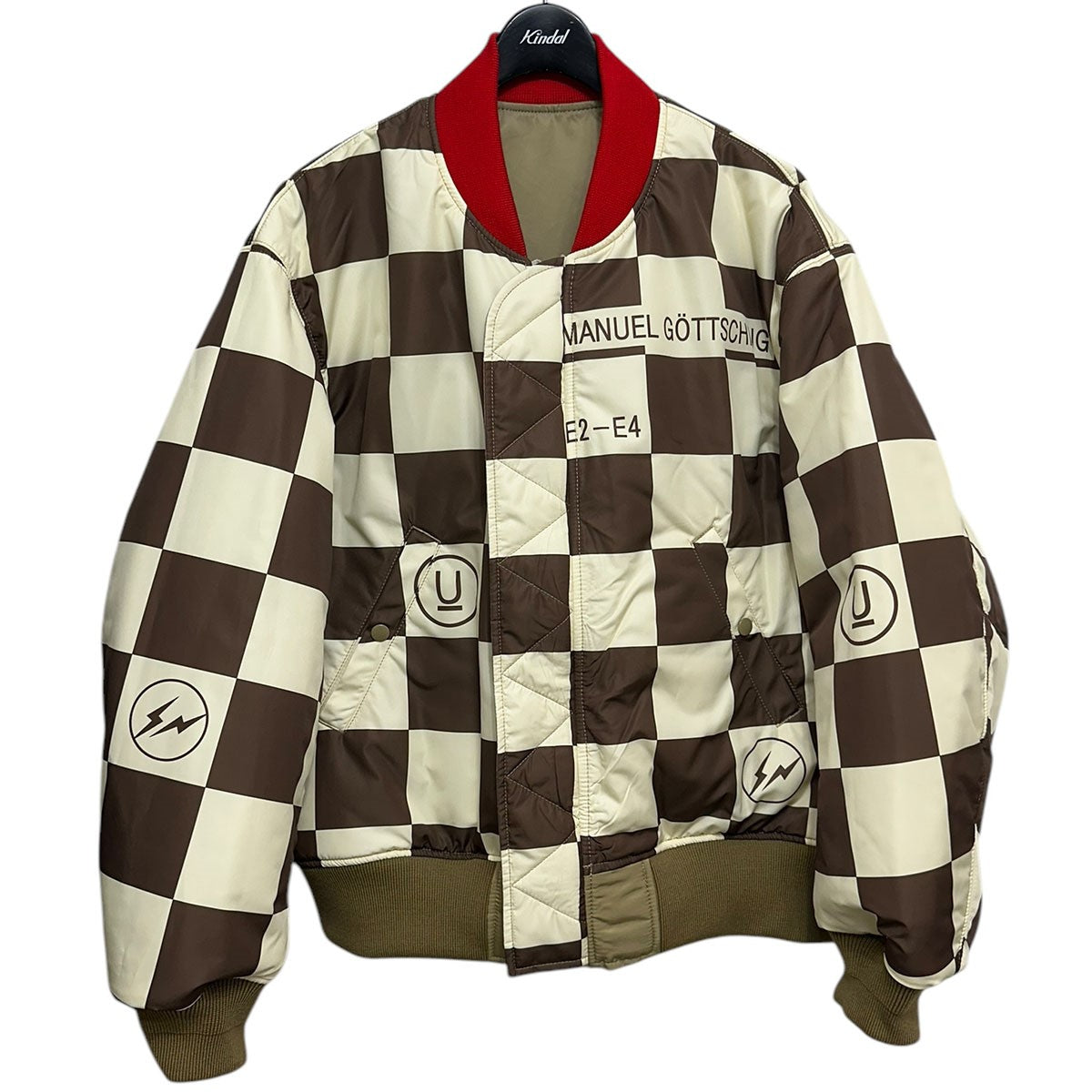 23AWNyツイル裏チェッカーリバーシブルMA-1UC2C9209-1