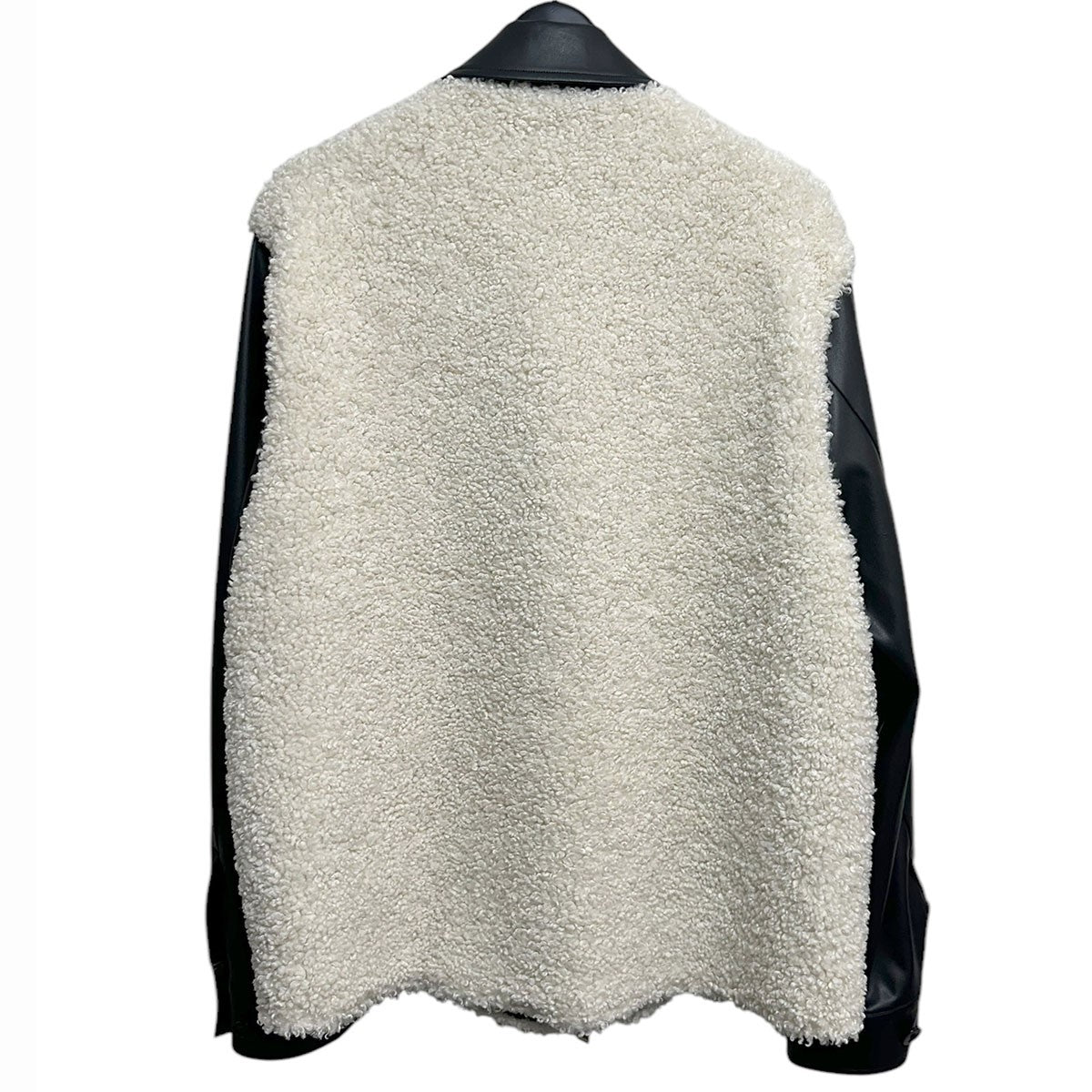 CULLNI(クルニ) 24AWCurling Boa ＆ Faux Leather Zip Up Jacket