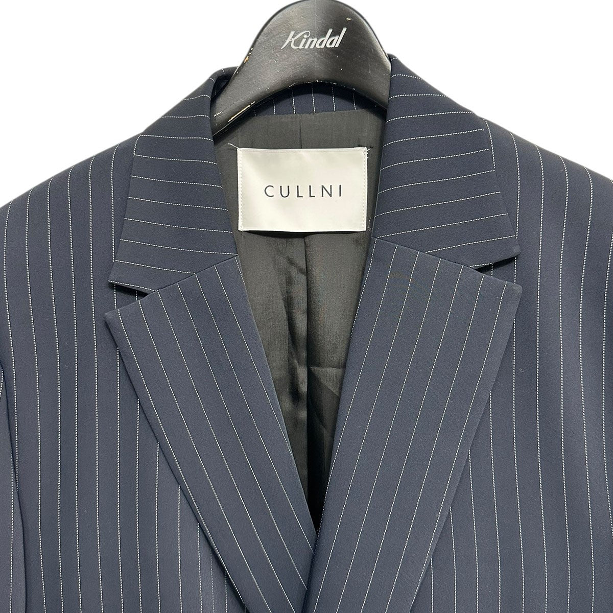 CULLNI 24AWStripe Double Satin Zip Pocket Tailored Jacketストライプダブルサテンジップポケットテイラードジャケット24-AW-028ST 古着・中古-3枚目のアイテム画像