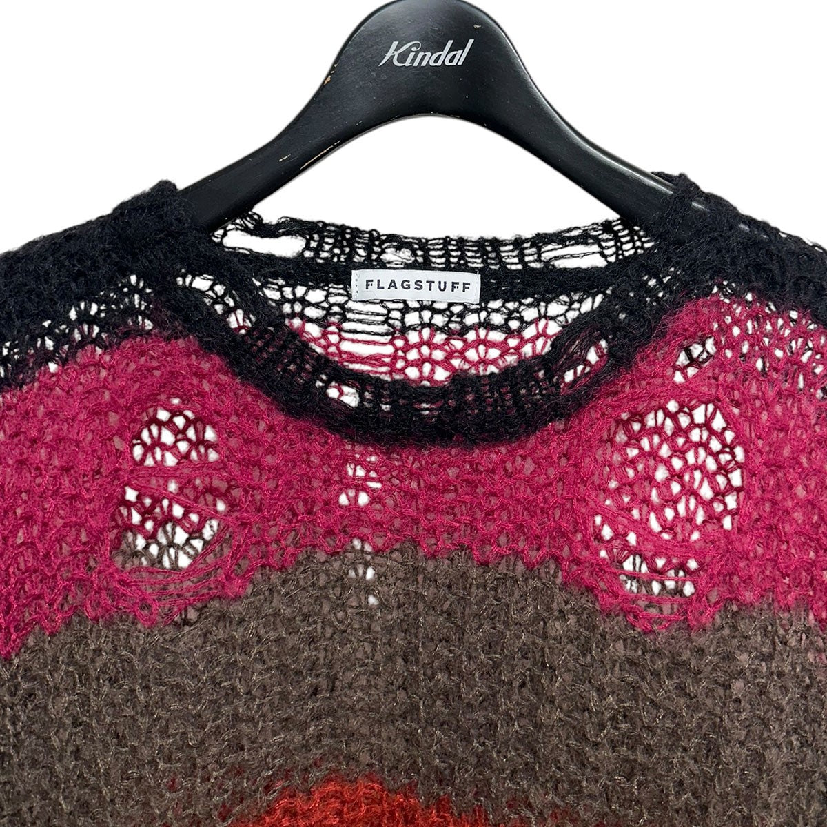 FLAGSTUFF(フラッグスタッフ) BORDER MOHAIR BORO SWEATER