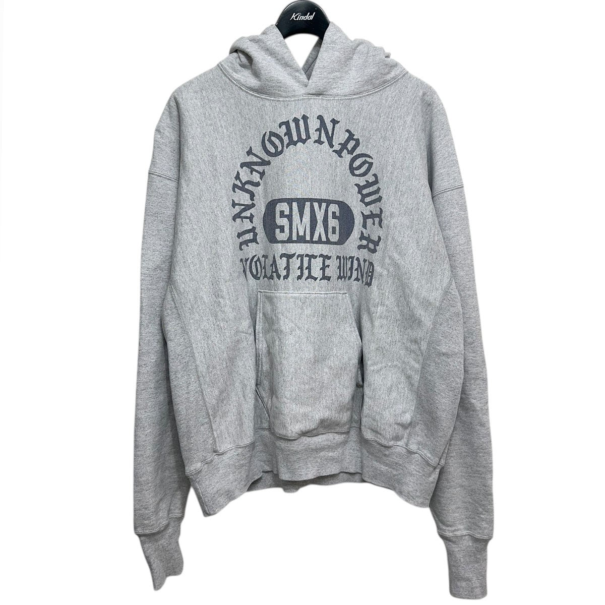 23SSUNKNOWN POWER HOODIEロゴプリントプルオーバーフーディーSM-S23-0000-045