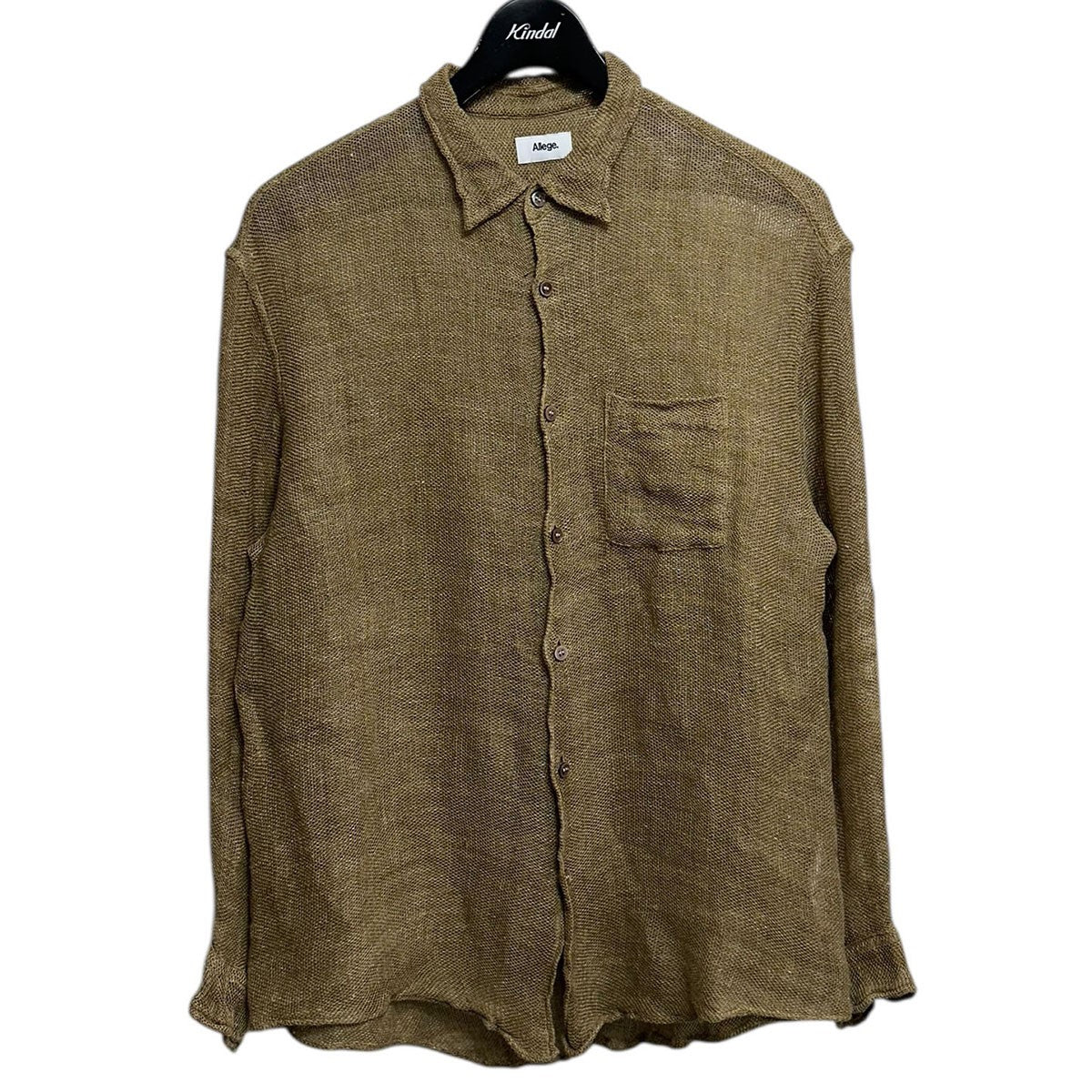 ALLEGE(アレッジ) 24SSLINEN MESH SHIRTリネンメッシュシャツAL24S