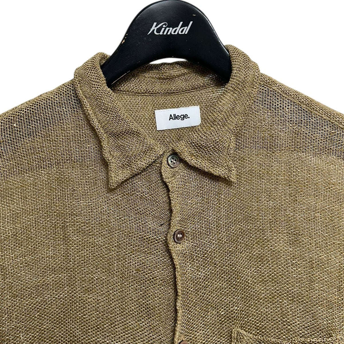 ALLEGE(アレッジ) 24SSLINEN MESH SHIRTリネンメッシュシャツ