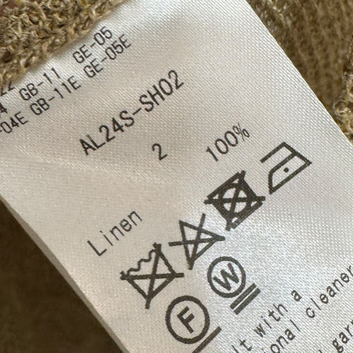 ALLEGE(アレッジ) 24SSLINEN MESH SHIRTリネンメッシュシャツAL24S