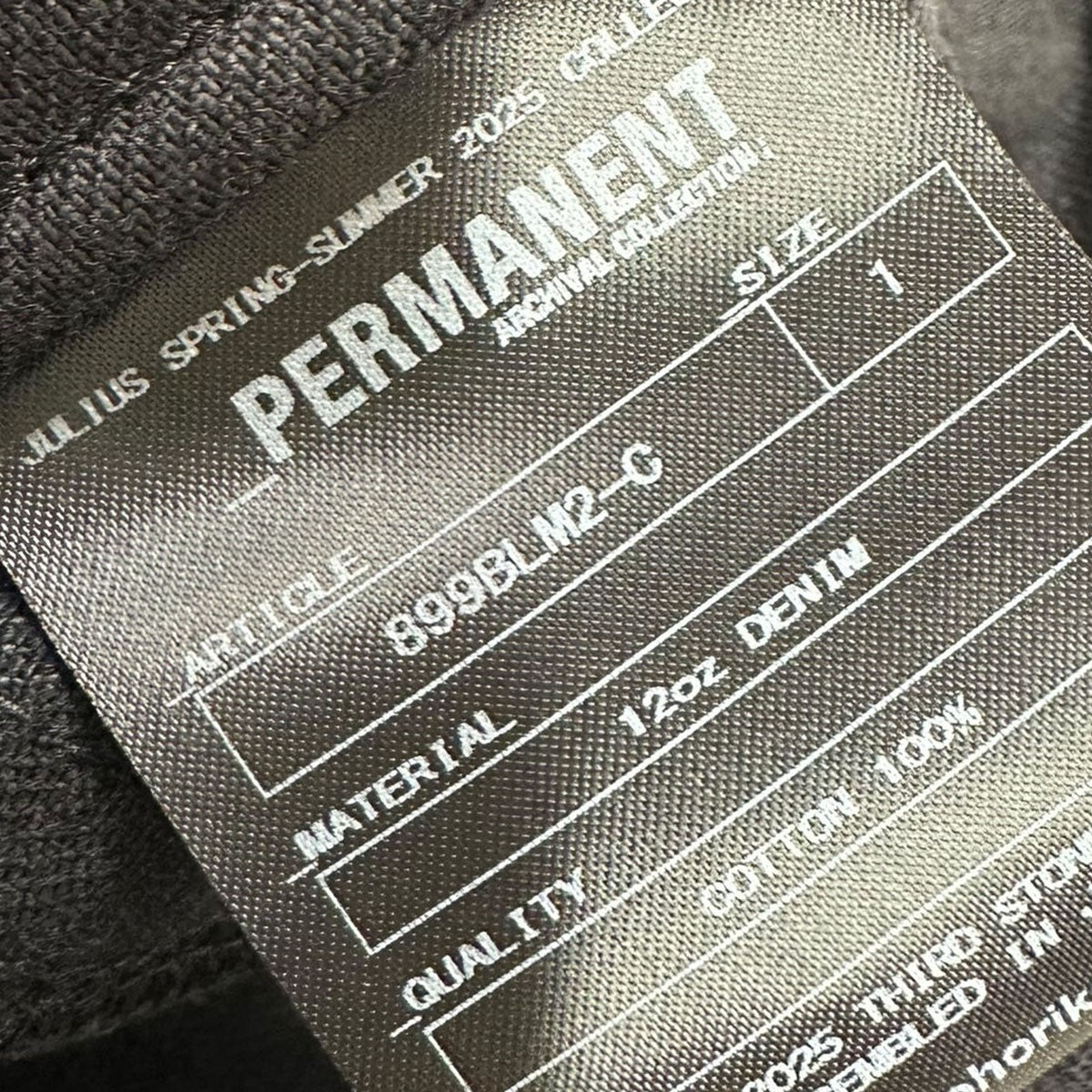 Julius Harai ユリウスハライ JULIUS 2024-25AW アシッドソーンパンツ レイヤードスタイル