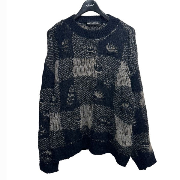 OUR LEGACY(アワーレガシー) 24AWSONAR ROUNDNECKダメージ加工ギンガム
