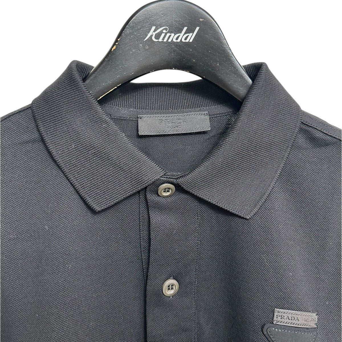 PRADA(プラダ) PIQUET半袖ポロシャツUJN444 UJN444 ブラック