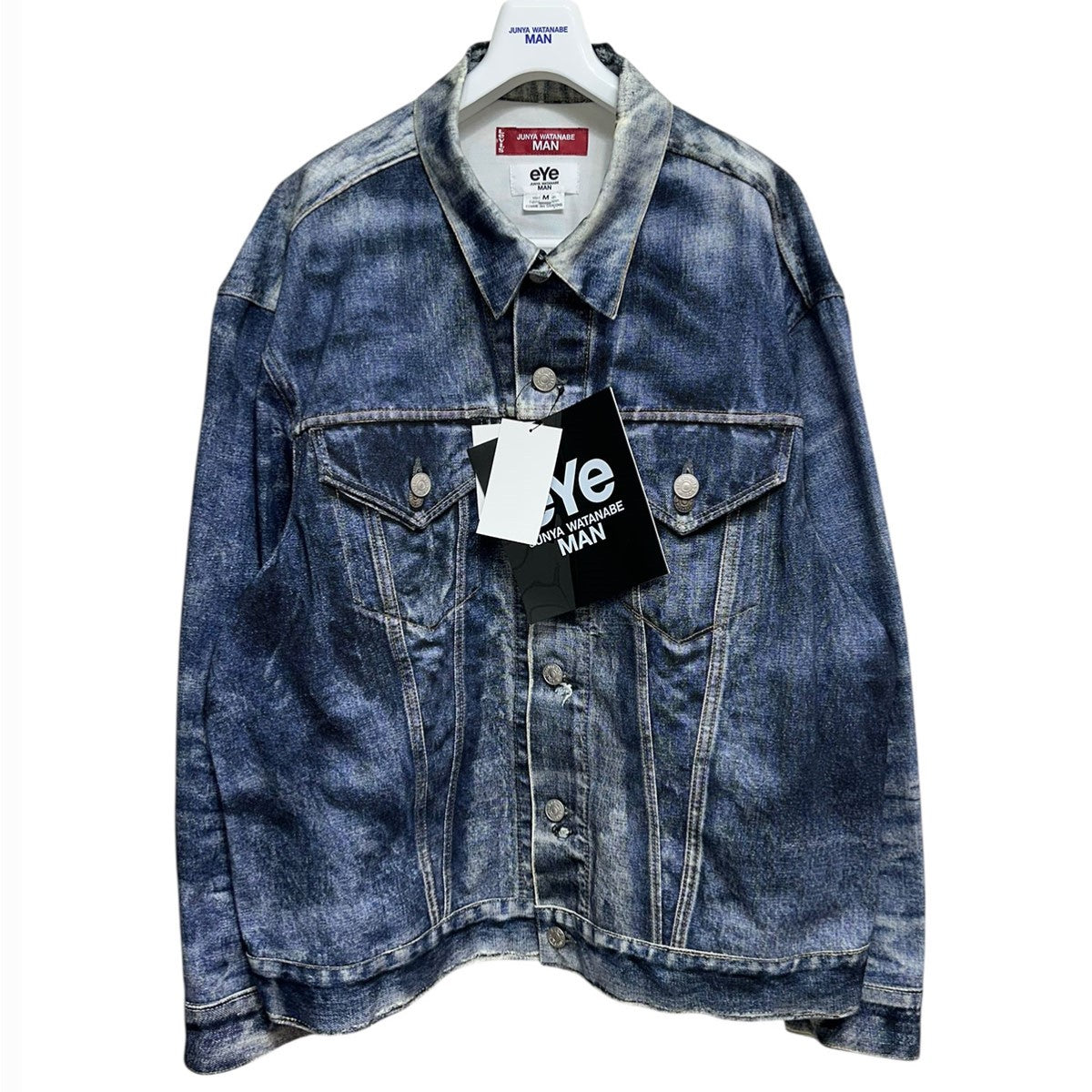 JUNYA WATANABE MAN 25SS綿ツイル インクジェットプリント Levi’s Wネーム BerBerJinベルベルジン、リーバイスデニム転写プリントジャケット 古着・中古-1枚目のアイテム画像