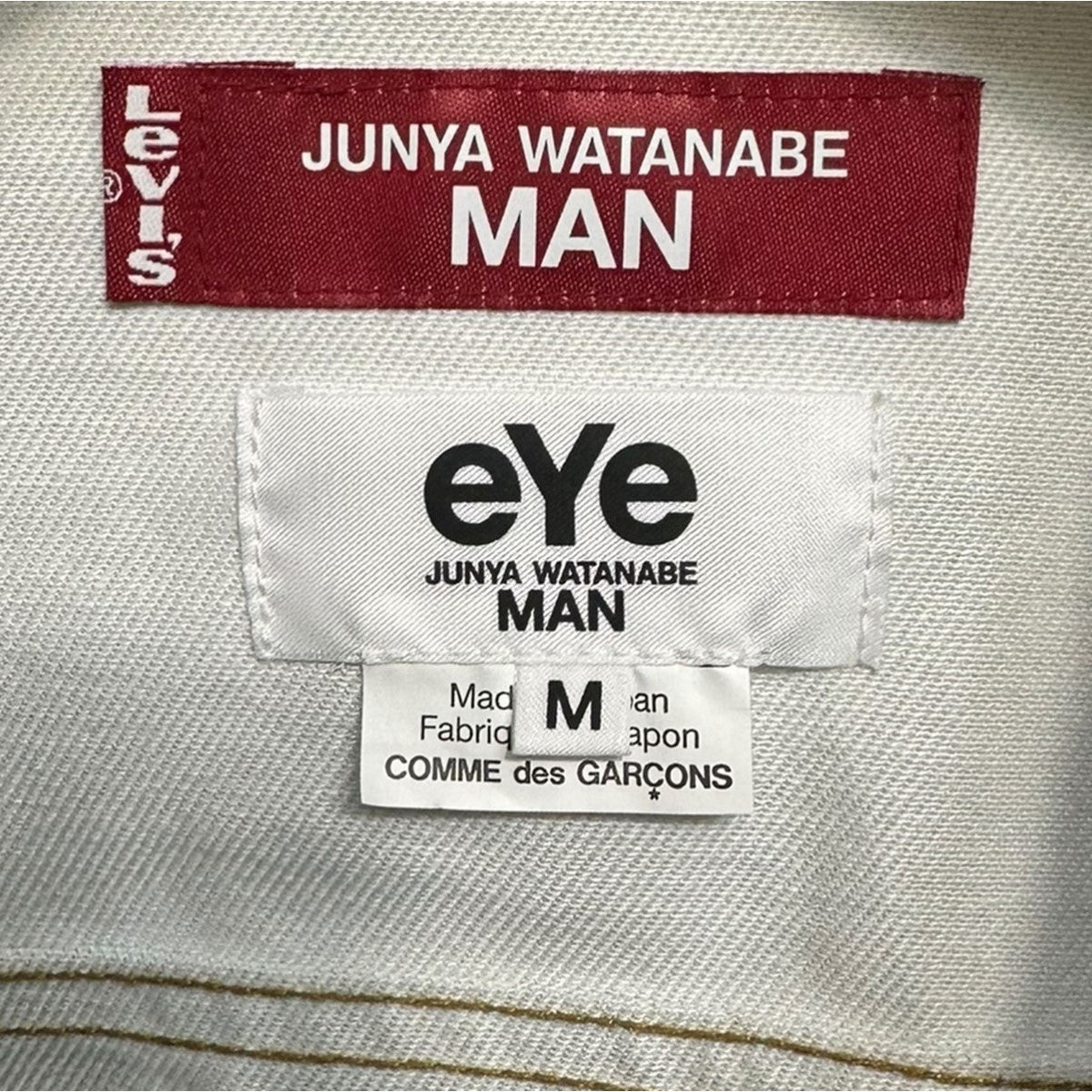 JUNYA WATANABE MAN 25SS綿ツイル インクジェットプリント Levi’s Wネーム BerBerJinベルベルジン、リーバイスデニム転写プリントジャケット 古着・中古-5枚目のアイテム画像