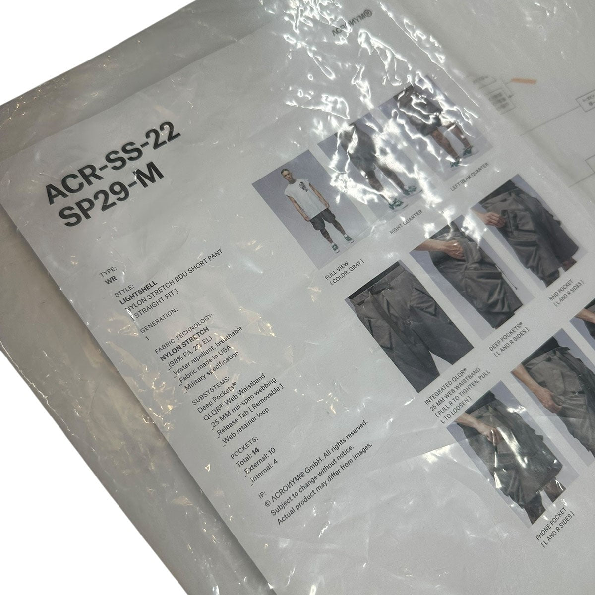 ACRONYM(アクロニウム) military cargo shortsミリタリーカーゴ