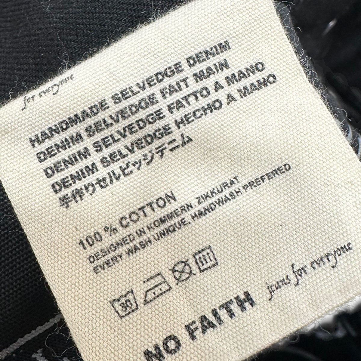 NO／FAITH STUDIOS(ノーフェイスストゥディオス) RAW DENIM JAPANESE