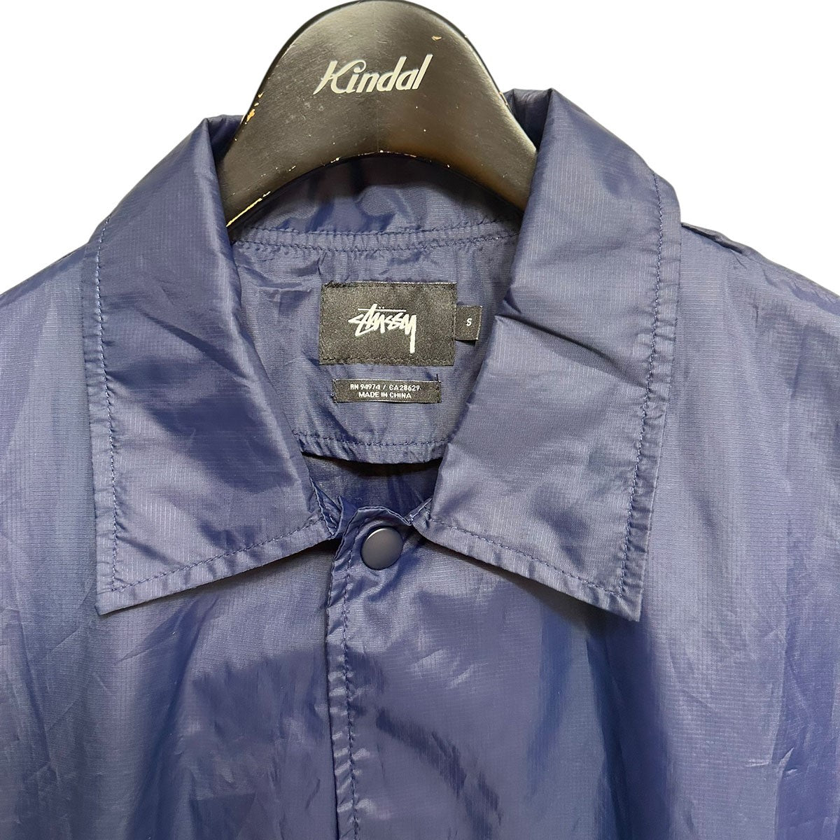 stussy(ステューシー) 半袖コーチジャケット ネイビー サイズ S