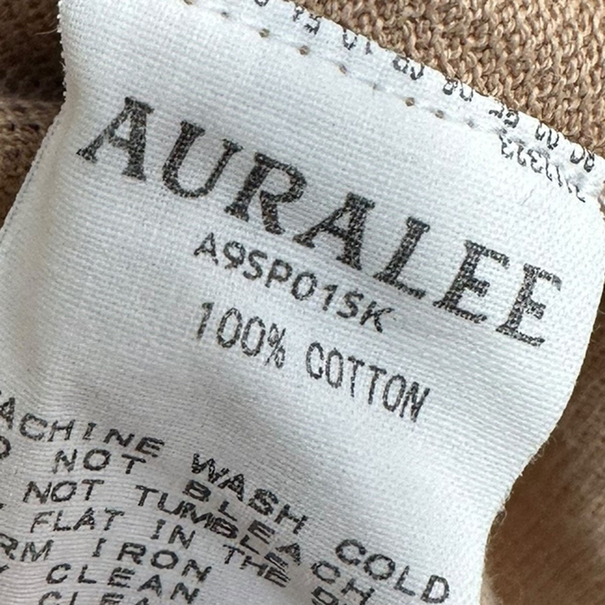 AURALEE SUPER SOFT PIQUE BIG POLOスーパーソフトピケぶっぐポロシャツA9SP01SK 古着・中古-5枚目のアイテム画像