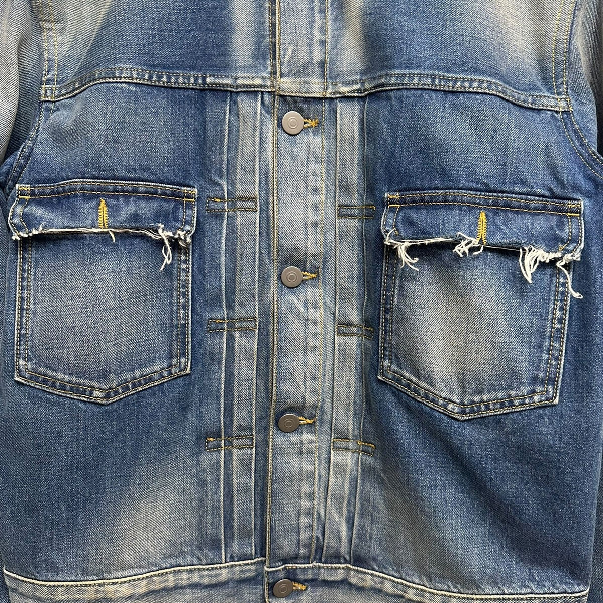 Maison Margiela デニムジャケット　46 Maison Margiela(メゾンマルジェラ) デストロイドデニム