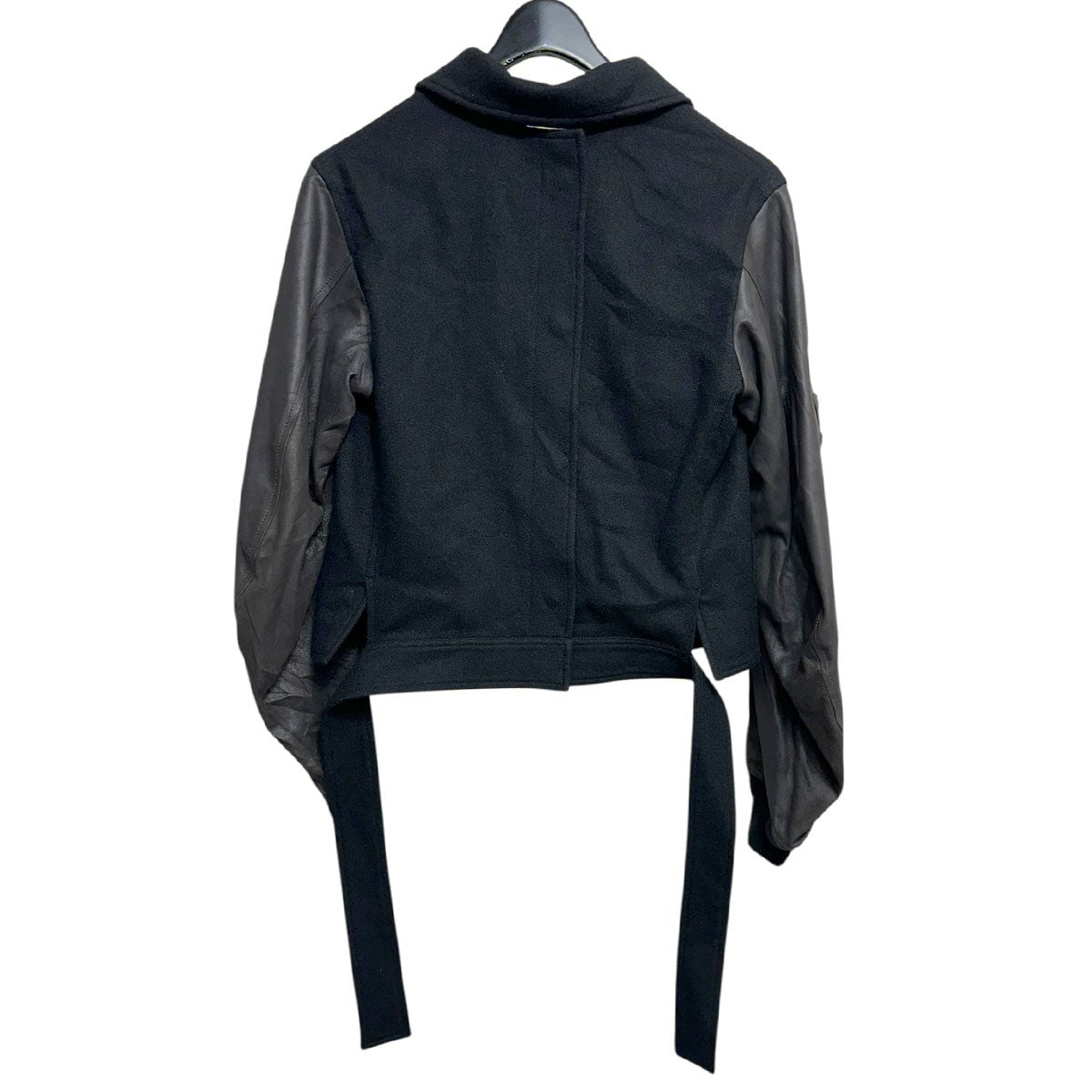 24AWFLANNEL DOUBLE FACE GOAT LEATHER SHORT JACKET BACK EXTRA MATERIALGO-J19-801