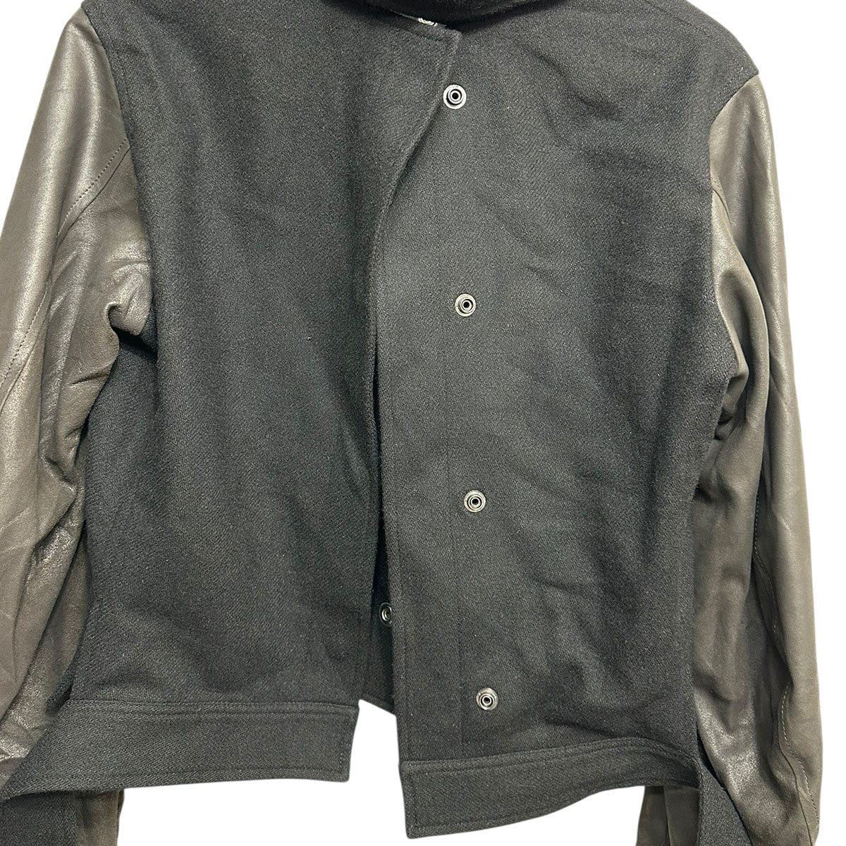 24AWFLANNEL DOUBLE FACE GOAT LEATHER SHORT JACKET BACK EXTRA MATERIALGO-J19-801