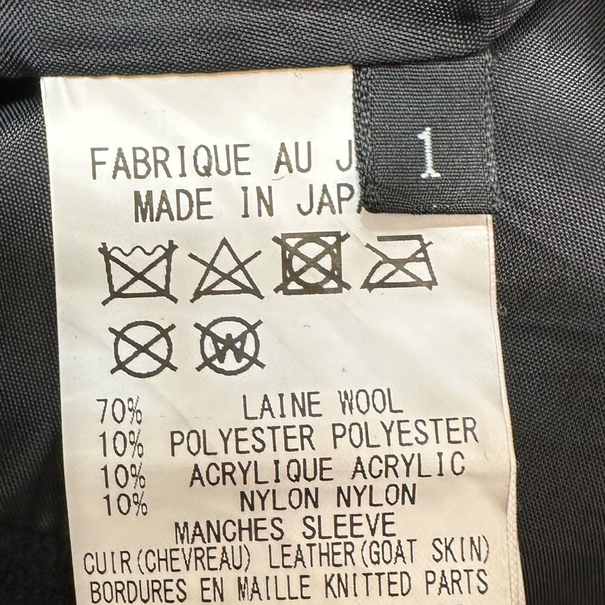 24AWFLANNEL DOUBLE FACE GOAT LEATHER SHORT JACKET BACK EXTRA MATERIALGO-J19-801