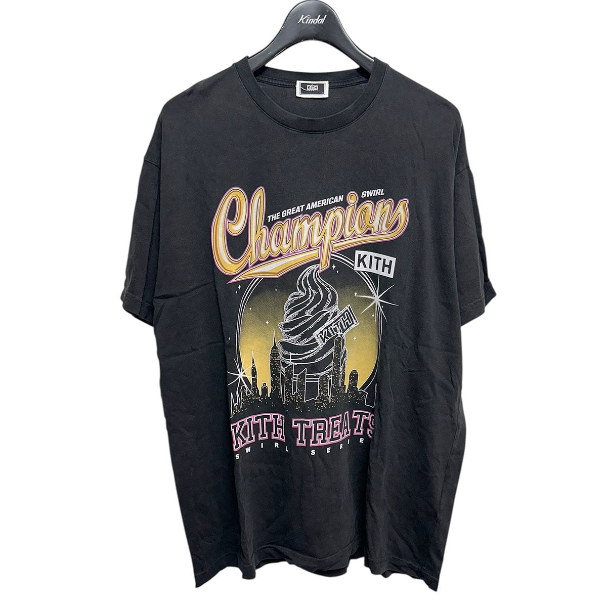 KITH Treats Champions Teeヴィンテージ加工プリントTシャツ24-073-066-0002-3-0 古着・中古-1枚目のアイテム画像