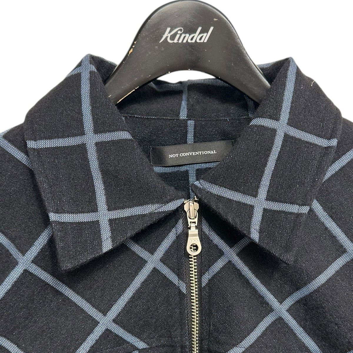 NOT CONVENTIONAL Blue Plaid 2Way Blousonブループレイド2ウェイブルゾンN24-063-BLU 古着・中古-3枚目のアイテム画像