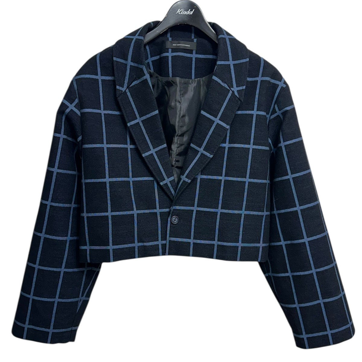 NOT CONVENTIONAL 24AWBlue Plaid Short JacketブループレイドショートジャケットN24-062-BLU 古着・中古-1枚目のアイテム画像
