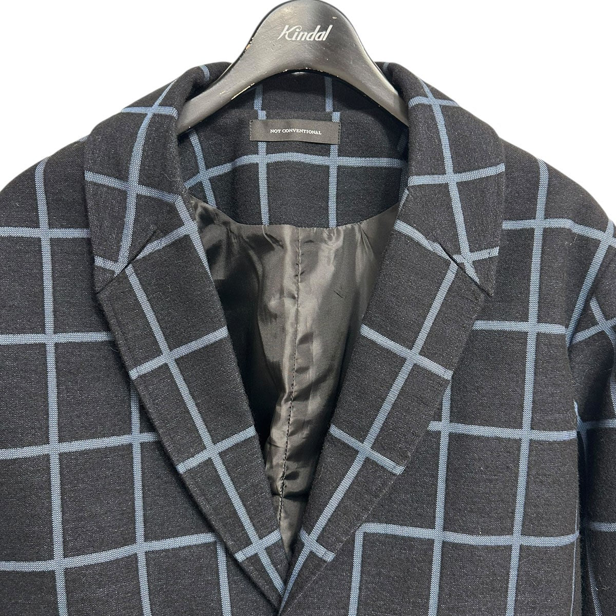 NOT CONVENTIONAL 24AWBlue Plaid Short JacketブループレイドショートジャケットN24-062-BLU 古着・中古-3枚目のアイテム画像