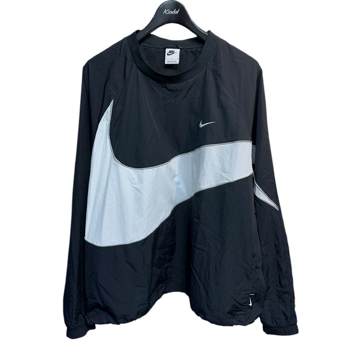 美品/L/背面ロゴ】マークアンドロナ　スニード　プルオーバージャケット　ブラック NIKE(ナイキ) AS M NK SWOOSH WVN JACKETスウォッシュウーブンプル