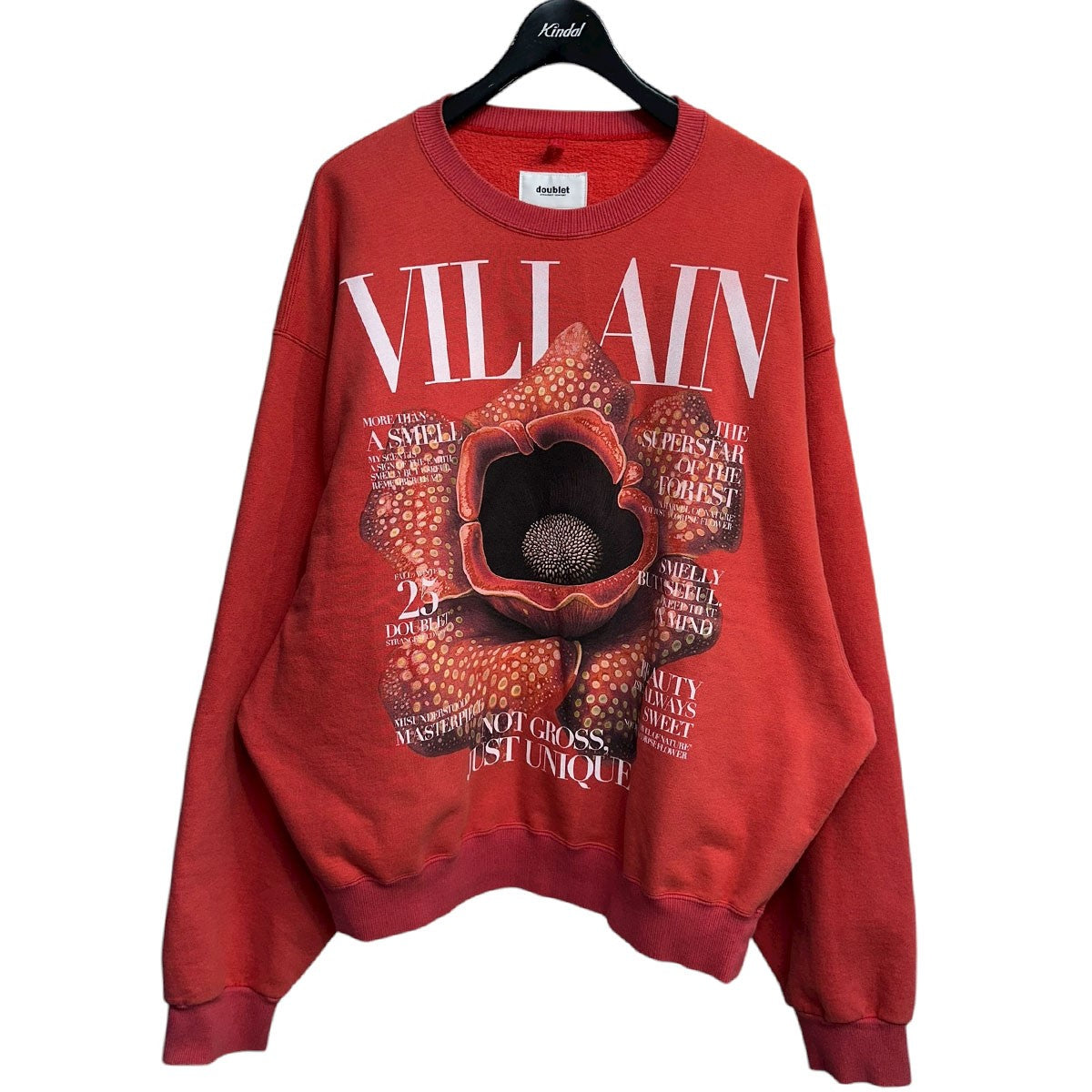 25AWVILLAIN COVER PRINT SWEATSHIRTシーズンテーマタイトルロゴプリントクルーネックスウェットシャツ25AW53CS412