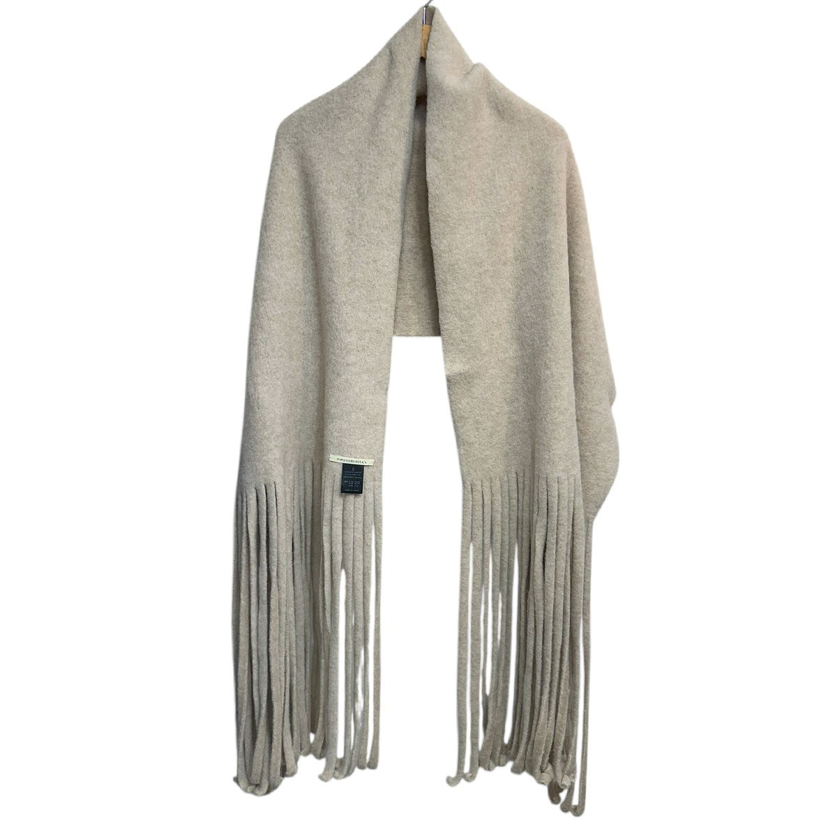 HARUNOBUMURATA ALPACA WOOL MEDIUM STOLEハンドカットフリンジディテールビッグストールstyle N.HM22W1203 古着・中古-1枚目のアイテム画像