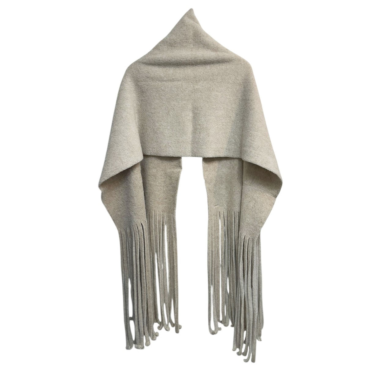 HARUNOBUMURATA ALPACA WOOL MEDIUM STOLEハンドカットフリンジディテールビッグストールstyle N.HM22W1203 古着・中古-2枚目のアイテム画像