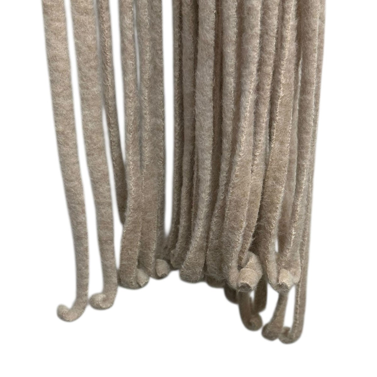 HARUNOBUMURATA ALPACA WOOL MEDIUM STOLEハンドカットフリンジディテールビッグストールstyle N.HM22W1203 古着・中古-3枚目のアイテム画像