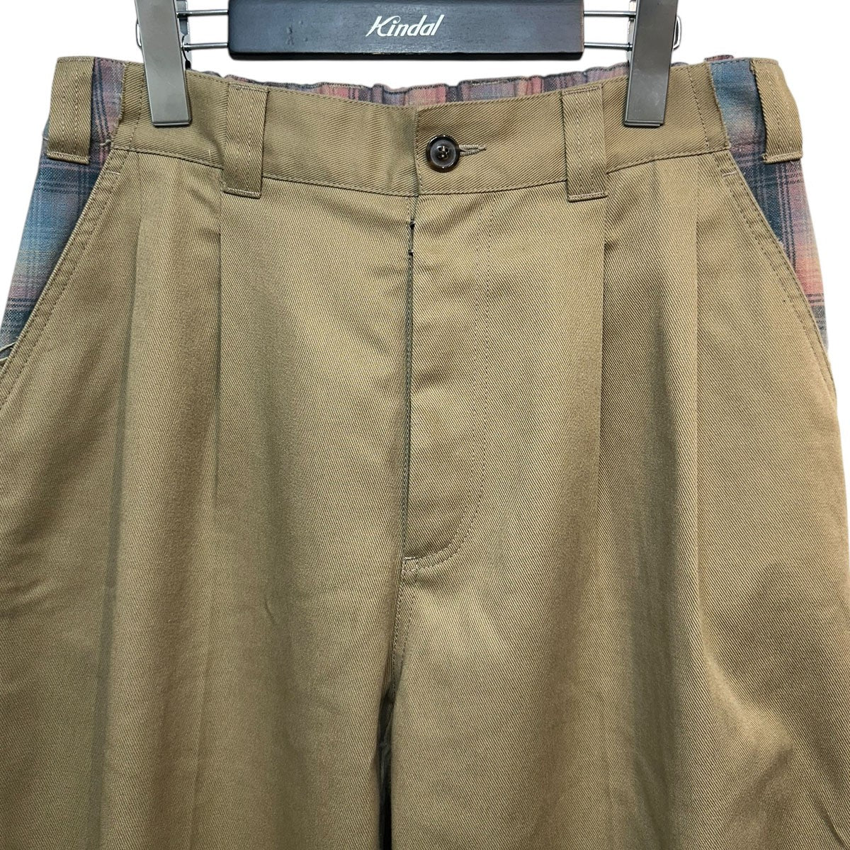 Maison Margiela×PENDLETON 23AWドッキング2タックチノパンツS29KA0383