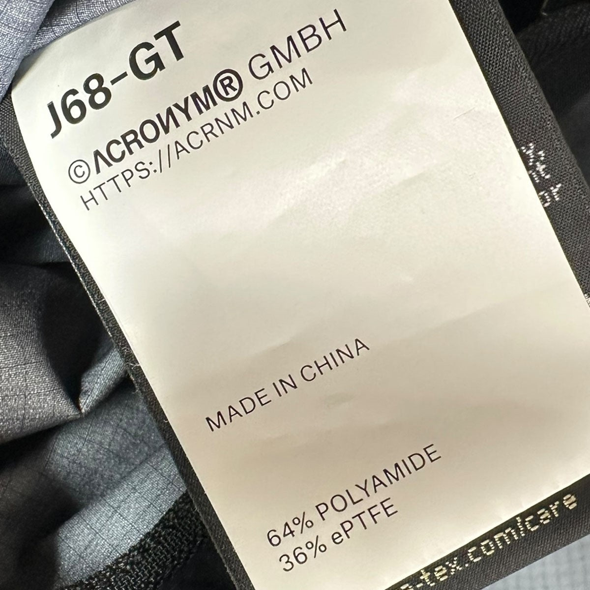 ACRONYM 3L Gore-Tex Pro Rider JacketゴアテックスライダースジャケットJ68-GT 古着・中古-6枚目のアイテム画像