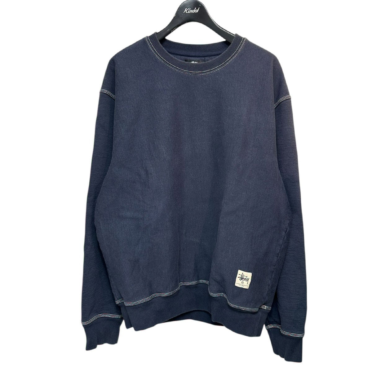stussy(ステューシー) Contrast Stitch Label Crew Sweatコントラスト