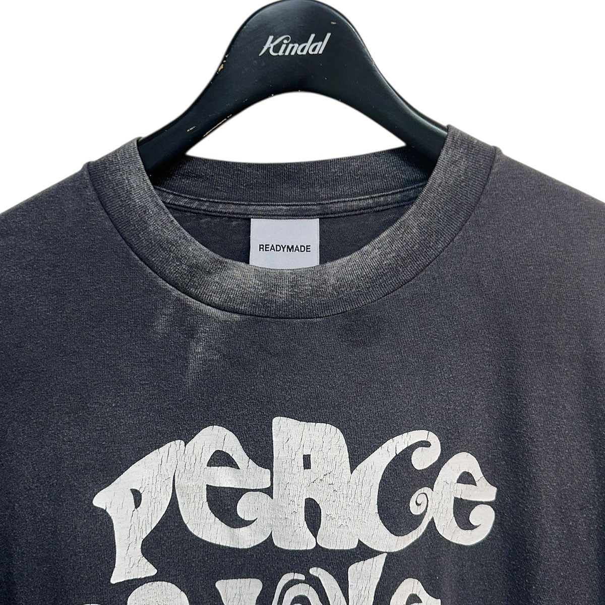 READYMADE SS T-SHIRT PEACEヴィンテージ加工プリントTシャツRE-CO-BK-00-00-280 古着・中古-3枚目のアイテム画像