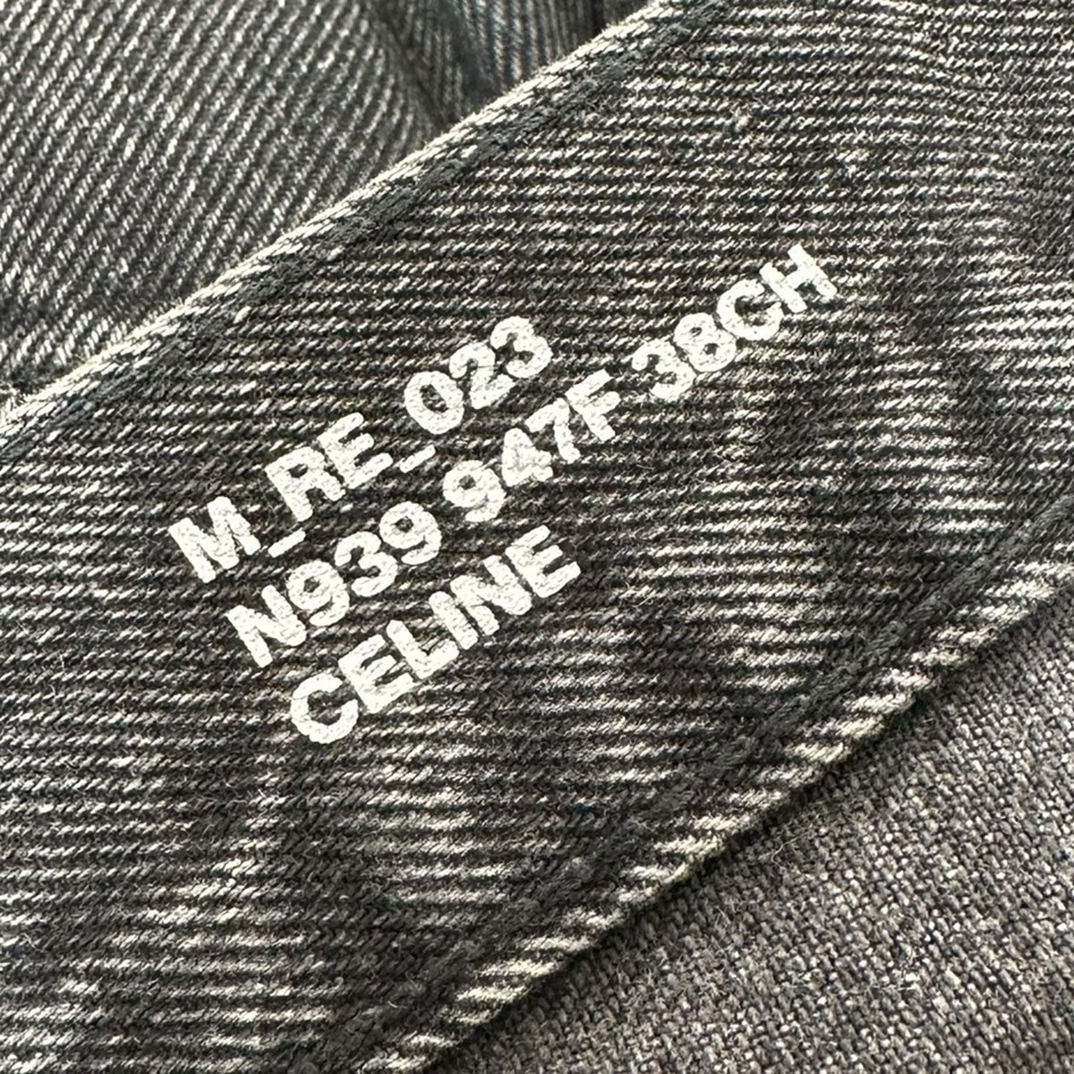 CELINE チャコールウォッシュデニムウェスリージーンズデニムパンツM RE 023 N939 947F 38CH 古着・中古-7枚目のアイテム画像