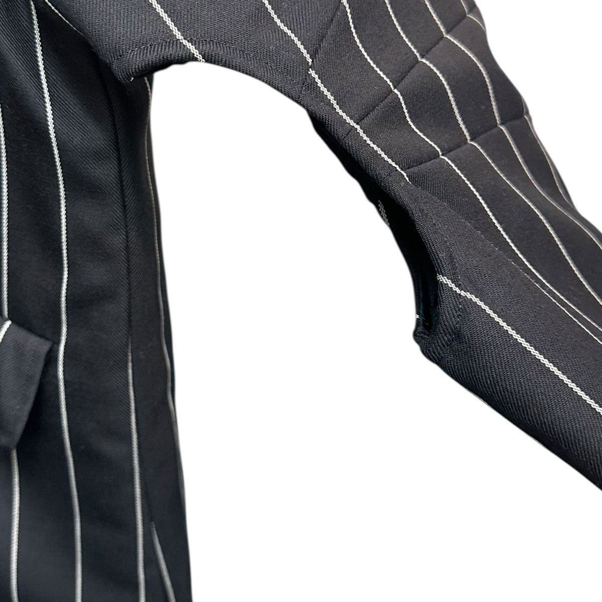 24AWDORMEUIL ROYAL11 STRIPE COVERALLドーメルロイヤル11ピンストライプ中綿キルティングカバーオールCCEA15UNI