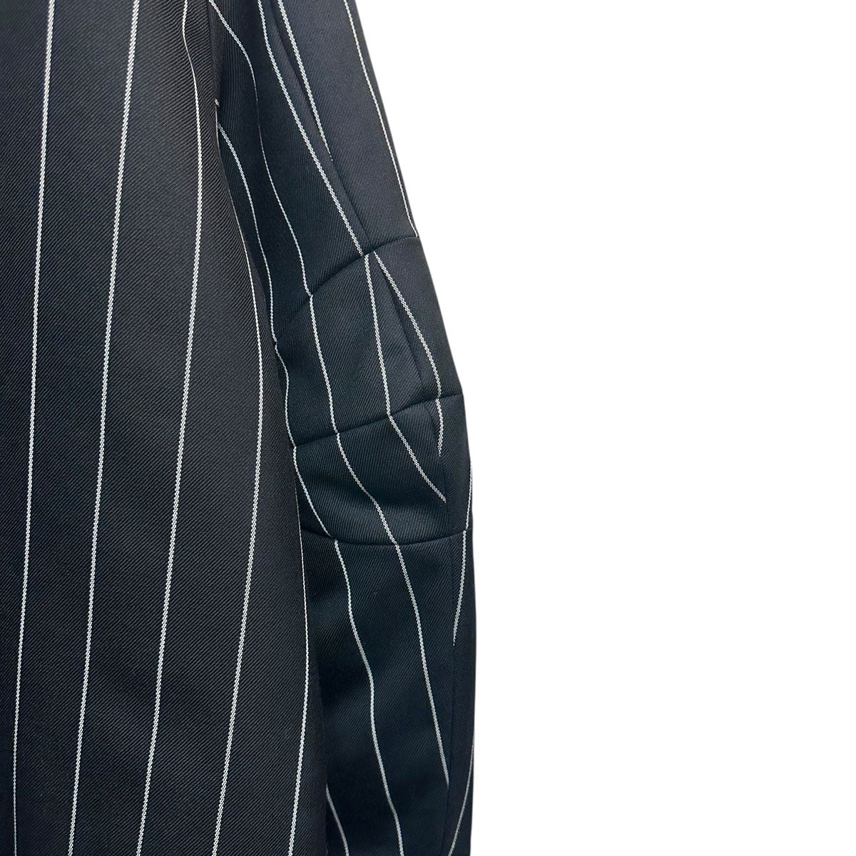 24AWDORMEUIL ROYAL11 STRIPE COVERALLドーメルロイヤル11ピンストライプ中綿キルティングカバーオールCCEA15UNI
