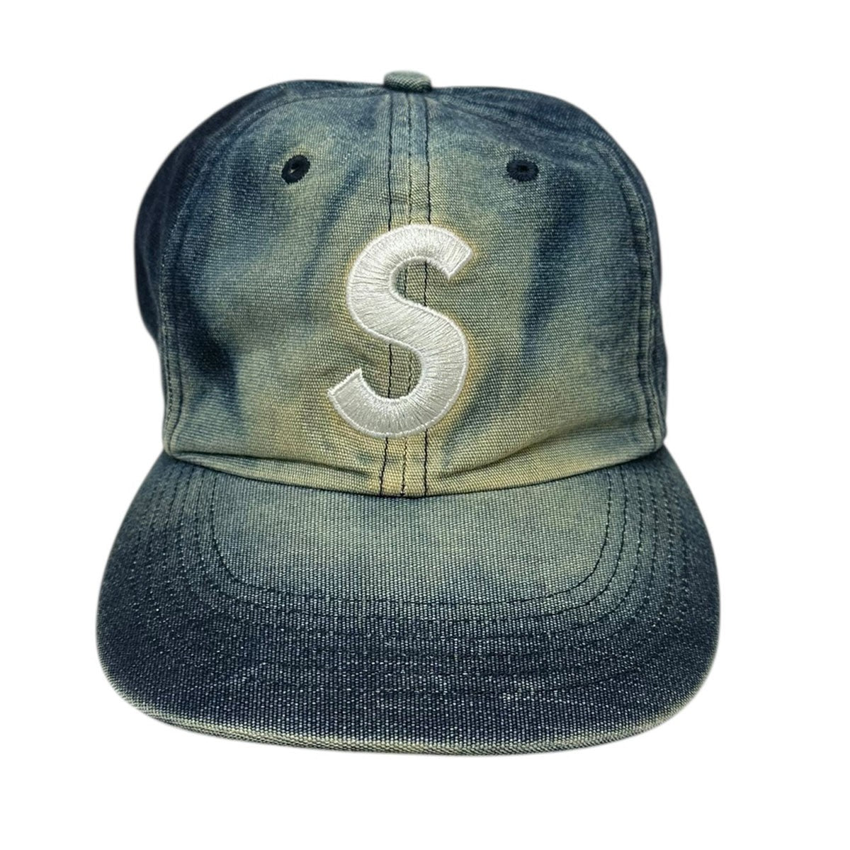 25SSCordura Denim S Logo 6-Panel Bleached IndigoSロゴ6パネルキャップ