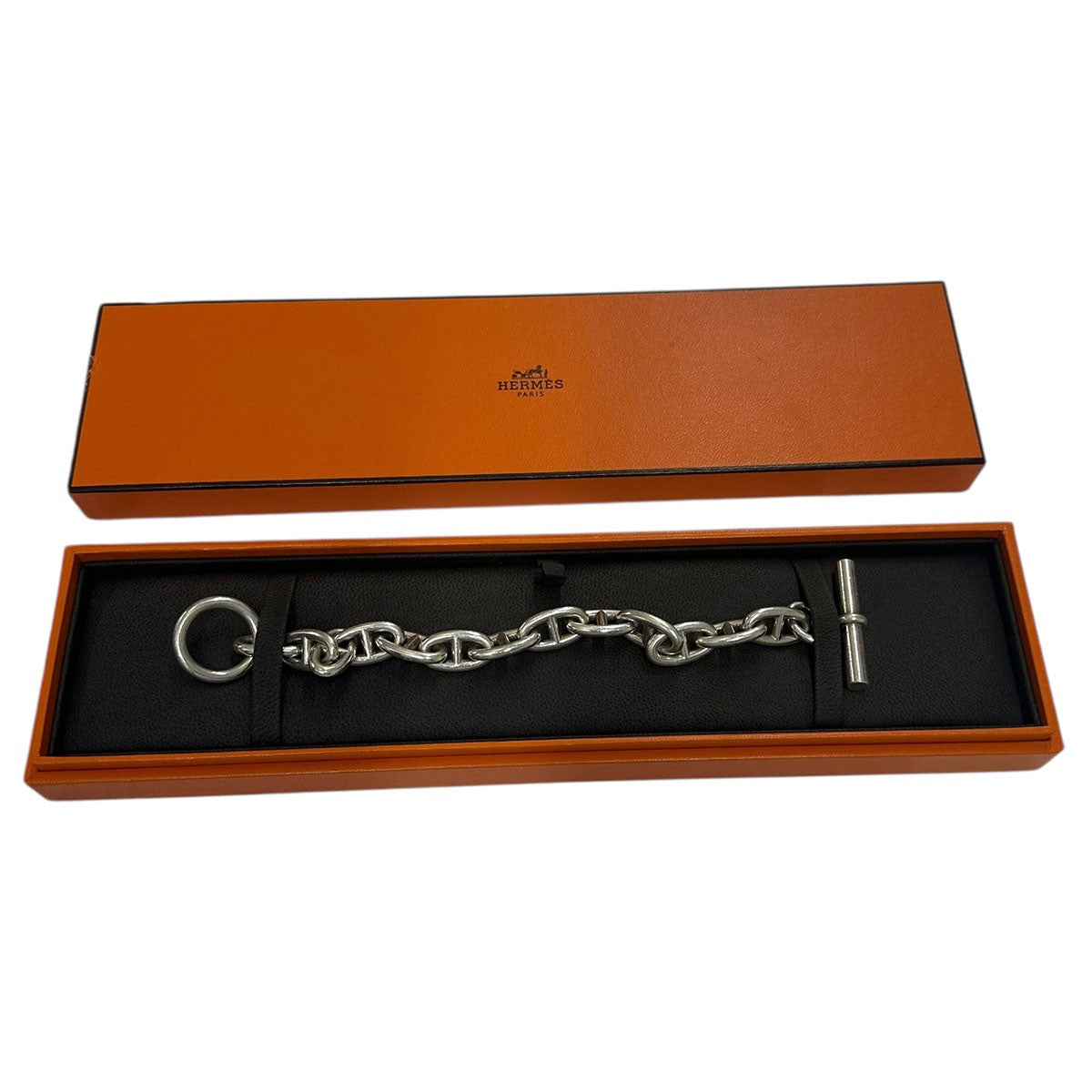 HERMES シェーヌダンクルGM12コマブレスレット 古着・中古-1枚目のアイテム画像