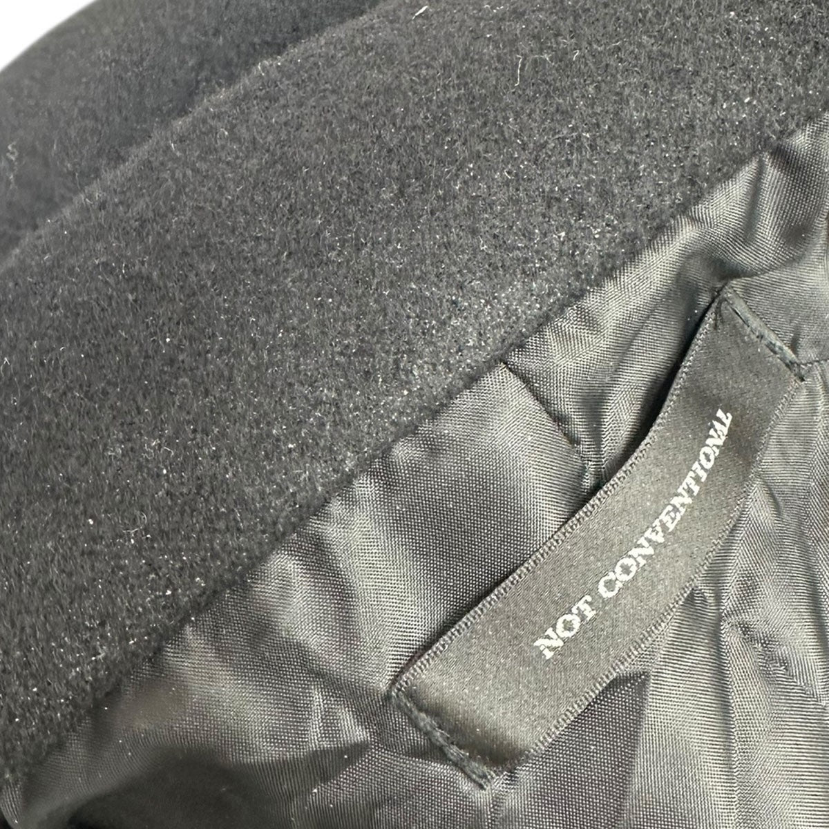 25AWWool×Sheer Over Jacketウール×シアー異素材ミックスオーバージャケットN25-101-BLK