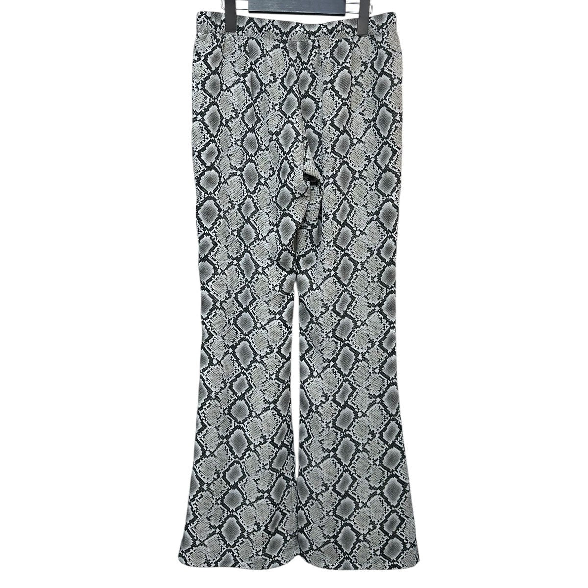 JUNYA WATANABE パイソン柄プリントジョーゼットベルボトムパンツJP-P055 古着・中古-2枚目のアイテム画像