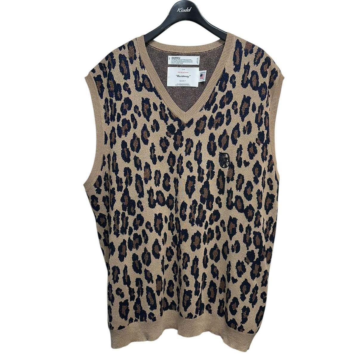 DAIRIKU Oversized Lame Knit Vestオーバーサイズラメニットベスト23SS K-7 古着・中古-1枚目のアイテム画像
